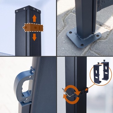 БОКОВОЙ ТЕНТ ПОКРЫТИЕ ЭКРАНА РУЛОННЫЕ ШТОРЫ ТЕРРАСНЫЕ ШТОРЫ 350x180 см