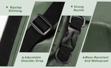 ВОДОНЕПРОНИЦАЕМАЯ СУМКА 5Л ЗЕЛЕНАЯ + ЧЕХОЛ ДЛЯ ТЕЛЕФОНА