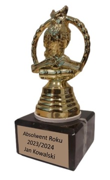 STATUETKA SOWA SZKOŁA ZAKOŃCZENIE ROKU Z GRAWEREM