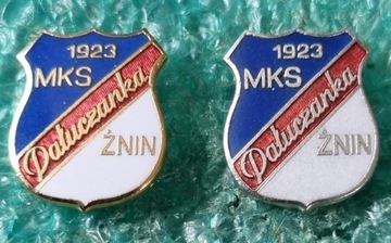 ODZNAKA MKS PAŁUCZANKA ŻNIN ZŁOTA - SREBRNA - KOMPLET