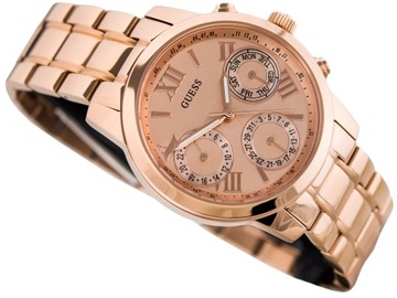 DAMSKI ZEGAREK GUESS W0448L3 IDEALNY ROSE GOLD FV