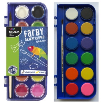 Краски акварельные школьные 12 цветов Kidea FA12KKA