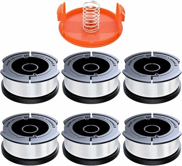 6 wymiennych szpul do cięcia do Black i Decker
