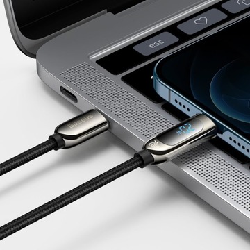 BASEUS KABEL USB-C/Lightning 20W Z MIERNIKIEM 2m