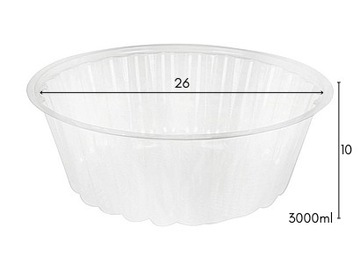MISKA MISKI PLASTIKOWE NA SAŁATKI 10 SZTUK 3 litry