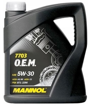 OLEJ MANNOL 5W30 O.E.M. 4L PEUGEOT CITROEN PSA B712