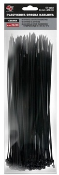 OPASKA KABLOWA CZARNA 3,6x250mm (100 SZT.) TECMAXX AMTRA
