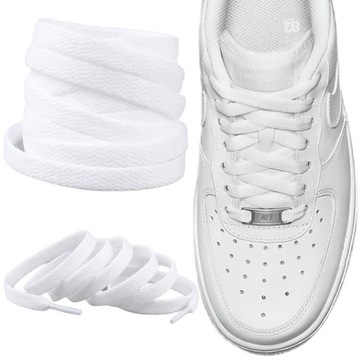 2 SZTUKI BIAŁE SZNURÓWKI O DŁUGOŚCI 120 CM DO BUTÓW AIR FORC 1 CONVERS AF1