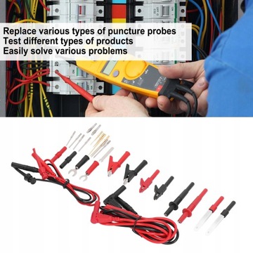 Комплект автомобильных тестовых проводов для мультиметра для прокалывания проводов