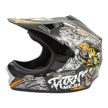 ДЕТСКИЙ ШЛЕМ ДЕТСКИЙ КРОСС-ЭНДУРО ВЕЛОСИПЕД ДЛЯ КРОСС-КВАДРА ЛЕГКИЕ L ОЧКИ