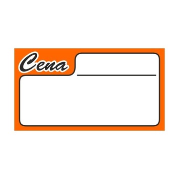 CENÓWKI KARTONOWE DUŻE 8,4X4,6cm 100szt POMARAŃCZ