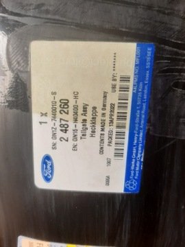 КРЫШКА БАГАЖНИКА FORD ECOSPORT II 2013- NEW ORG GN1Z-7440010-S