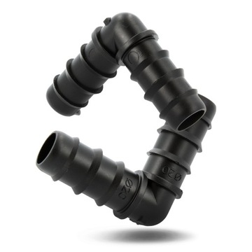 10x KOLANKO PE 20x20 MM WCISKANE WTYK ZŁĄCZKA ŁĄCZNIK WĘŻA WODY NAWADNIA C5