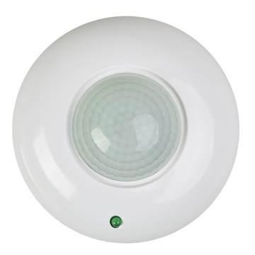 PIR-датчик движения, 360°, 1200 Вт, круглый, для поверхностного монтажа