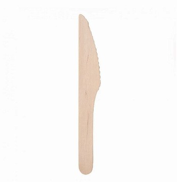 Noże drewniane ekologiczne 16 cm op. 100 sztuk