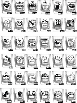 Графин с гравировкой, 2 стакана с гравировкой в ​​коробке с ДЕРЕВЯННЫМ декором