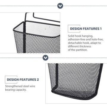 Biurko z wiszącym koszykiem i półką