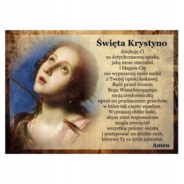 Pocztówka 35. Mój Patron - św. Krystyna