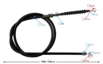 Трос сцепления DB250 MZK