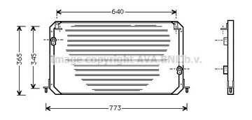 CHLADIČ KLIMATIZACE LEXUS ES TOYOTA CAMRY 2.2/3.0 06.91-12.97 TO5224