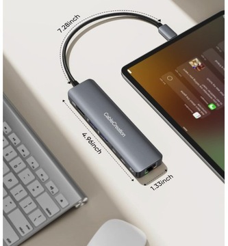 Док-адаптер-концентратор Thunderbolt 3 4 USB C C HDMI 8K/4K 60 Гц/LAN/USB 3.0