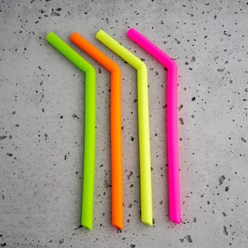 Микс силиконовые трубочки - 4 шт.