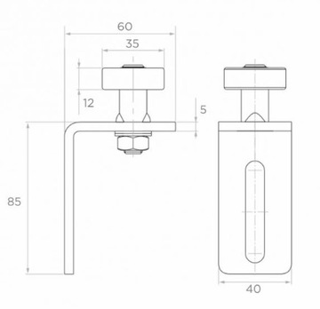 ТЕЛЕЖКА-РОЛИКИ ДЛЯ ОТКАТНЫХ ВОРОТ КОМПЛЕКТ 80x80