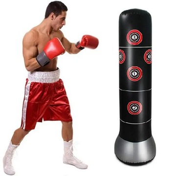 DMUCHANY WOREK TRENINGOWY BOKSERSKI PIONOWY STOJĄCY DO ĆWICZEŃ BOKSU 1.4 M