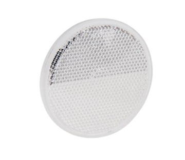 ODBLASK BIAŁY OKRĄGŁY 78mm PRZYKRĘCANY PRZYCZEP