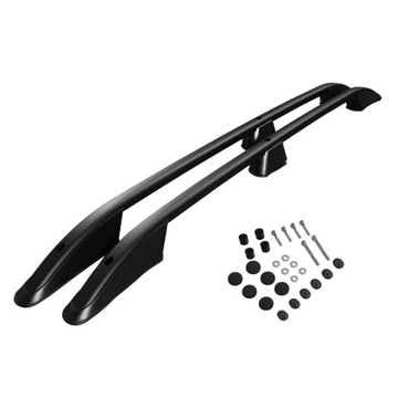 Relingi dachowe bagażnik VW VOLKSWAGEN CADDY 2003-2020 SHORT | CZARNE