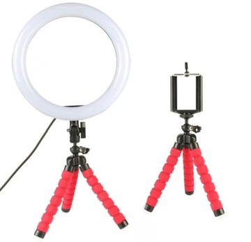 LAMPA PIERŚCIENIOWA 26 CM ZE STATYWEM + AKCESORIA