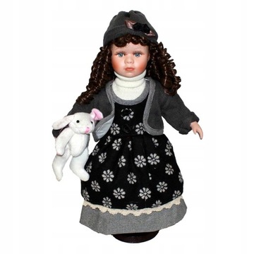 Lalka porcelanowa w stylu vintage, elegancka,