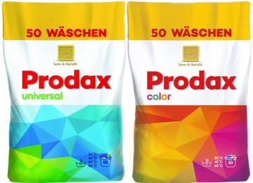 PRODAX COLOR + PRODAX UNIVERSAL Niemieckie Proszki do prania 2 x 3,25kg DE