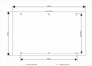 Wiata garażowa 300x500 CARPORT - zadaszenie PVC V1