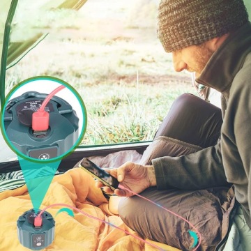 ПОТОЛОЧНЫЙ ВЕНТИЛЯТОР ДЛЯ КЕМПИНГА СО СВЕТОДИОДНОЙ ЛАМПОЙ, ПУЛЬТ ДИСТАНЦИОННОГО УПРАВЛЕНИЯ, ЗАРЯДКА USB