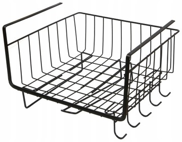 Półka metalowa PODwieszana koszyk POD szafkę czarn