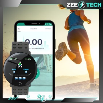 SMARTWATCH ZEGAREK OPASKA SPORTOWA MĘSKA DAMSKA KROKI PULS POWIADOMIENIA