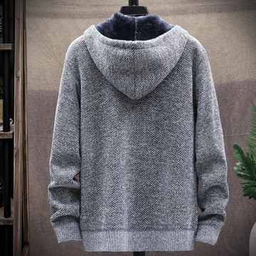 Кардиган на молнии, свитер, осень-зима, мужской, чистый C