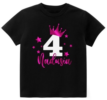 Koszulka T-SHIRT URODZINY 4 LATA IMIĘ r. 104
