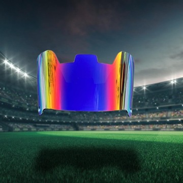 Солнцезащитный козырек для футбольного шлема Профессиональный защитный козырек синего цвета.