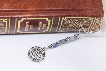 ЗАКЛАДКА знак зодиака РЫБЫ аквамарин