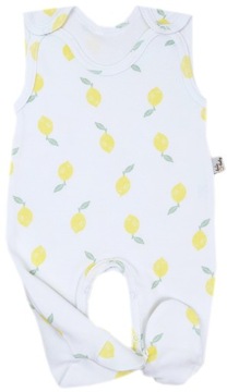 ŚPIOCHY NIEMOWLĘCE 56 ŚPIOSZKI ROZPINANE BAWEŁNA PREMIUM LEMONS /104/