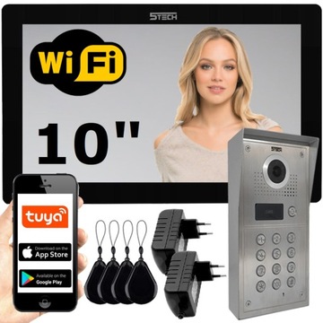 Wideodomofon 5tech 10'' Wi-Fi Czytnik Kod Kąt 170