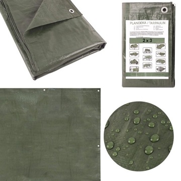 PLANDEKA ZIELONA 2x3m 60g.