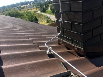 Uchwyt Odgromowy Pod Dachówkę Nierdzewny 19CM Podpora Zwodu Piorunochronu