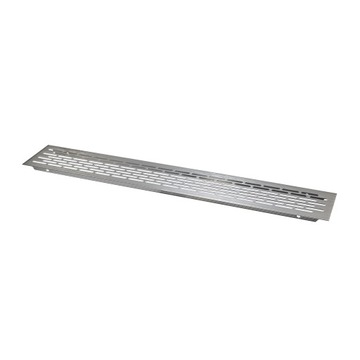 ALUMINIOWA MEBLOWA KRATKA WENTYLACYJNA DO MEBLI METALOWA 80x480 mm - INOX