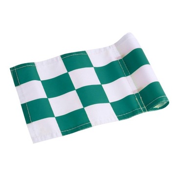 Golf Flag with Tube Inserted, Putting Flags 420D Mini Green+White