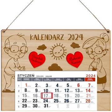 KALENDARZ NA DZIEŃ BABCI I DZIADKA NA PREZENT