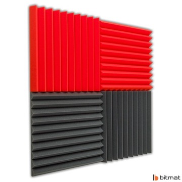 Битмат, звукоизоляционная пена, акустические панели, мягкие губки, полиуретан, клин.