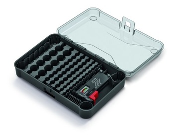 Organizer na baterie z testerem pudełko pojemnik koszyczek KBBT Kistenberg